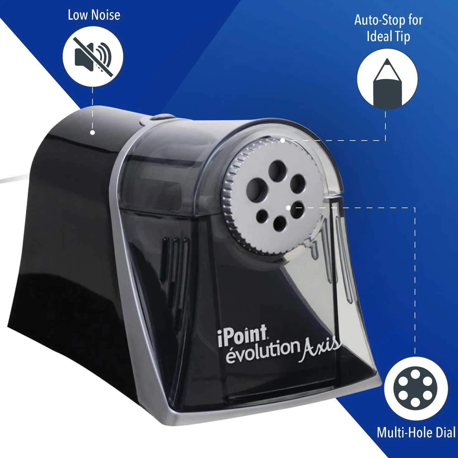 Westcott Electric iPoint Evolution Axis - Temperamatite resistente, colore: Nero e Argento