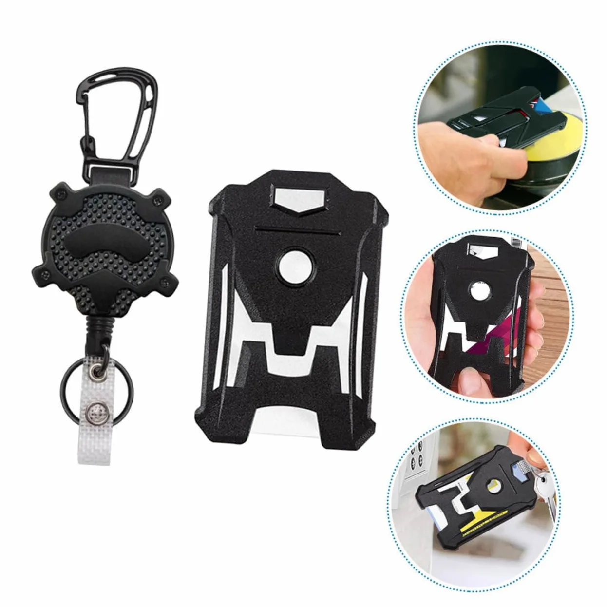 3sets Badge Retrattile Con Clip Custodia Per Documenti Id Compatibile Con e Resistente Protegge Danneggiamenti e