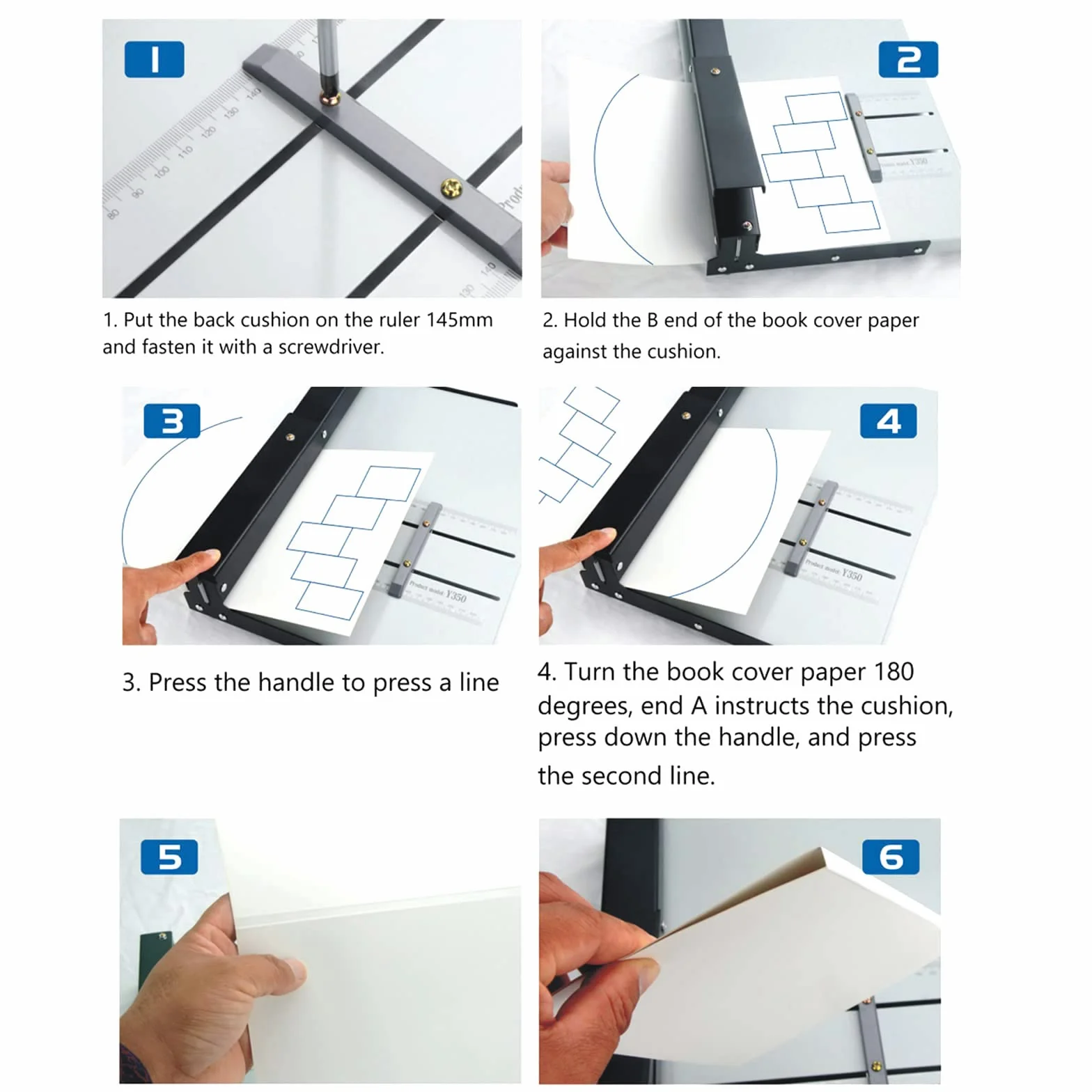 Piegatrice manuale di carta per A3/A4 - Piccola macchina per la piegatura della carta da 351 mm per stamperie, uffici, fornitori di servizi professionali