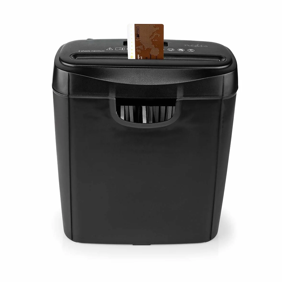 Distruggi documenti - 6x pagine A4-10 l - Standard di sicurezza: DIN 2-190 W - Nero