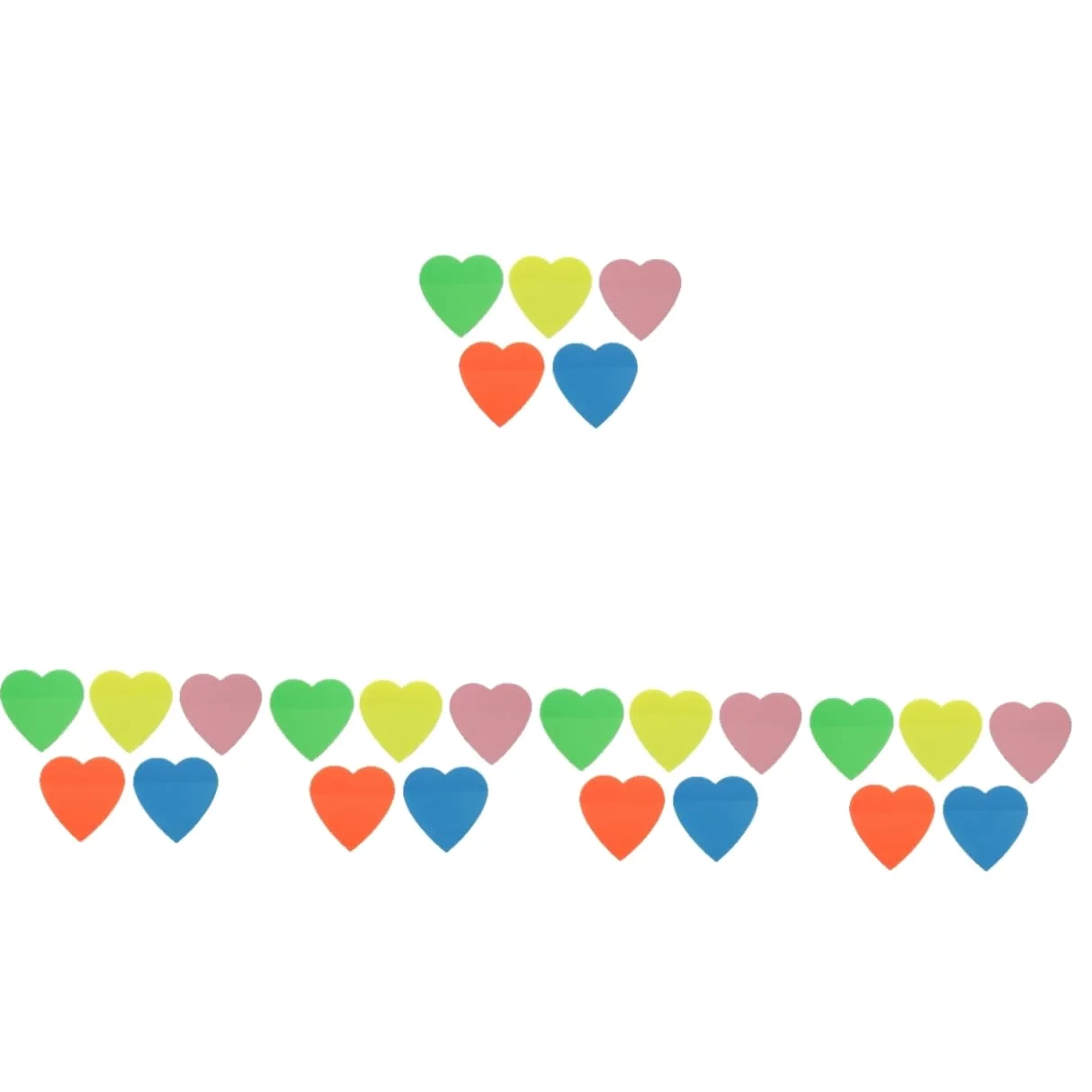 NUOBESTY 5pezzi Adesivi Forma Di Cuore Per Note Di Foglietti Adesivi Removibili Per Ufficio e Scuola Pratici e Colorati Per Promemoria Quotidiani e Annotazioni Decorativi