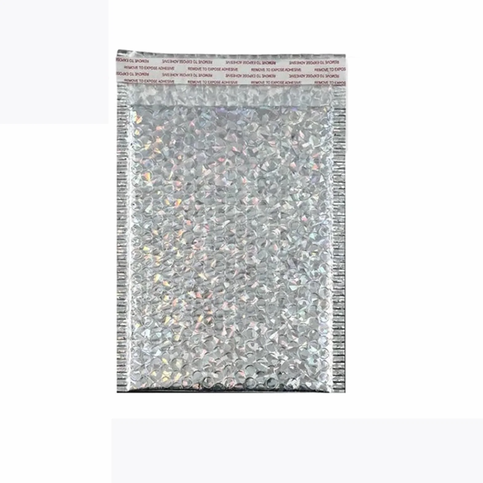 Bubble Mailer 50 PCS Bubble Mailers Bubble Mailer Self Seal Padded Envelopes Gift Bags Laser Packaging Envelope Bags for Book(Silvery Laser,15 * 20cm)