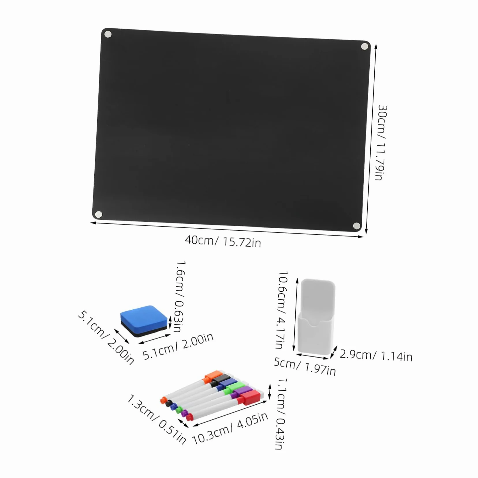 Didiseaon Lavagna Acrilica per Frigorifero e Freezer Lavagna Cancella e Scrivi Riutilizzabile con Magnetici e Cancellino Memo Board per Appunti e Facile da Pulire