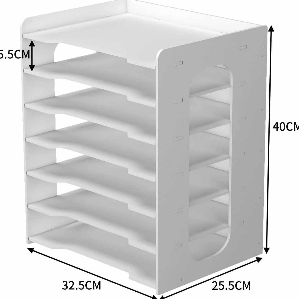 PUNCIA PUNCA Organizer Ufficio Scrivania 7 Livelli in PVC Porta Documenti da Scrivania Raccoglitori Documenti a Cassetto Organizzatore Porta Fogli A4 Portadocumenti Cassetti per Ufficio Casa e Scuola