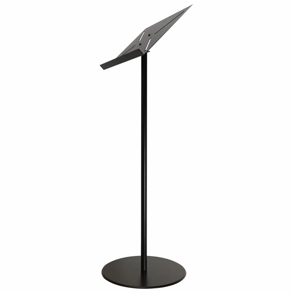 Leggio nero da pavimento in alluminio con reggi-libro A3 42x30 cm
