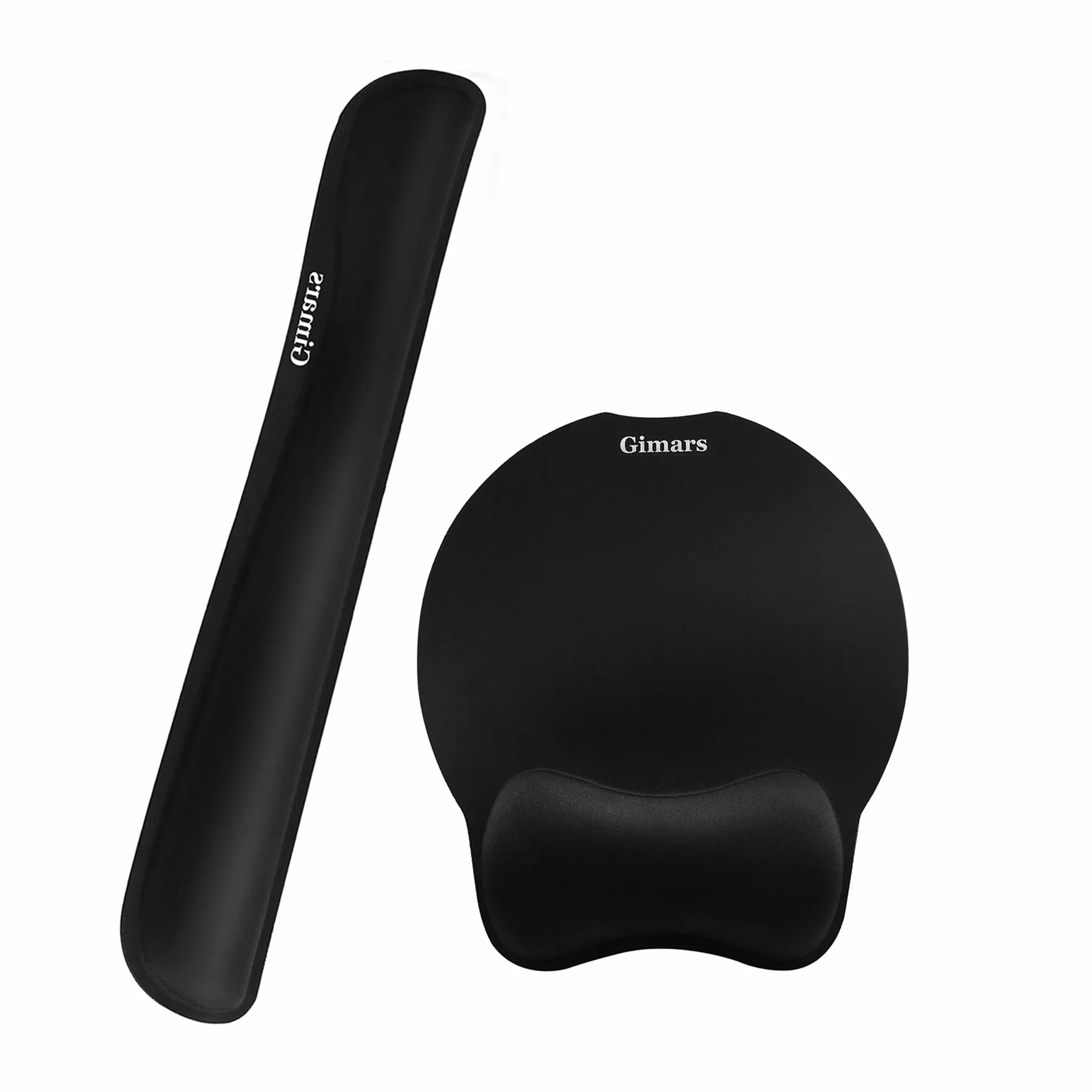 Gimars Cuscini Poggiapolsi e Mouse Pad con Poggiapolsi per Mouse Tastiera Ergonomico Memory Foam Lycra