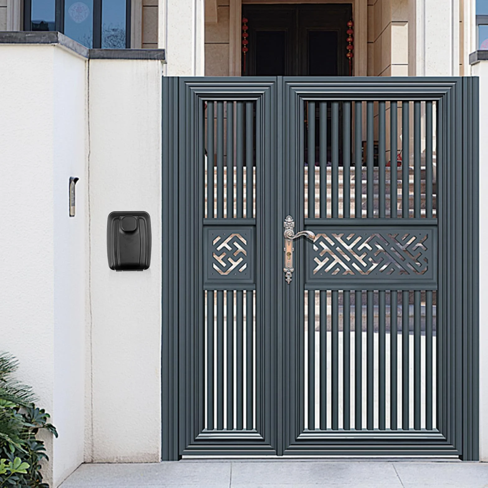 Cassetta Chiavi con Codice Impermeabile, Cassaforte per Chiavi con Codice 12 Cifre, Cassetta Portachiavi con Combinazione, Keybox da Esterno Password Ripristinabile per Casa, Garage(Nero)