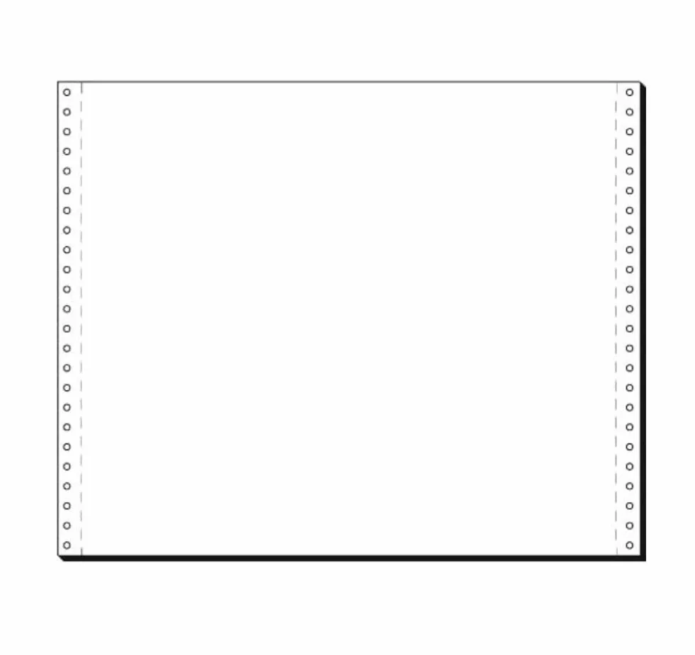 Sigel 12368 - Carta in modulo continuo per rotociclo, 12'' x 375 mm (altezza formato A3), 60 g, 2000 fogli con fori laterali