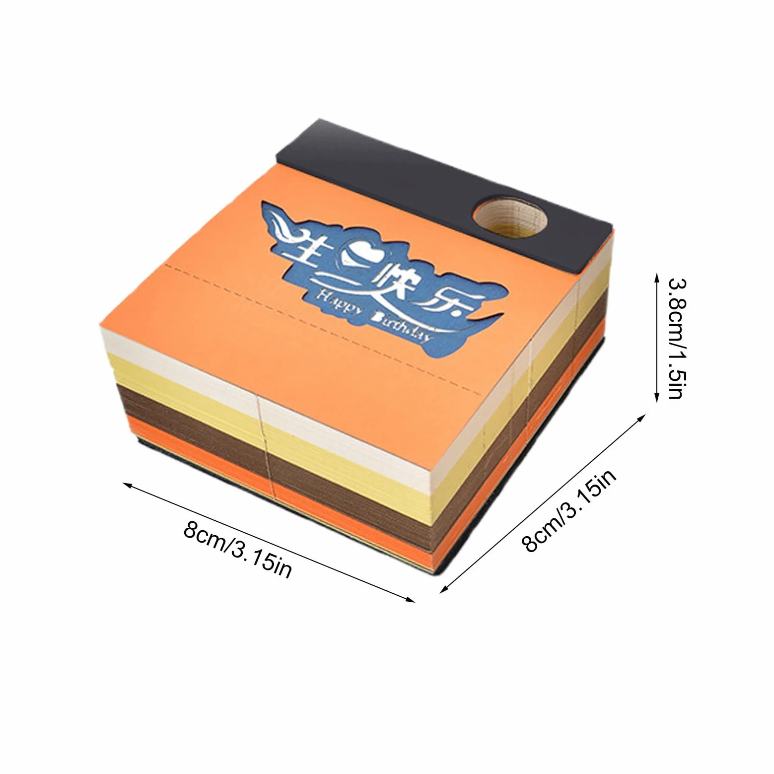 Blocco note 3D, adesivo con motivo vintage, per incisione, multiuso, vintage, per ufficio, Natale, Pasqua, scrivania