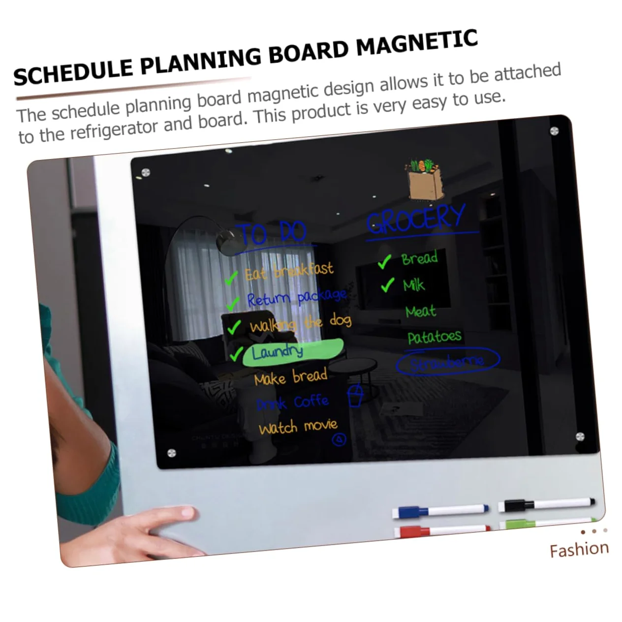 STOBOK Lavagna Magnetica Cancellabile Per Frigorifero in Acrilico Trasparente Lavagna Pianificazione Planner Board Schedule Board Cancellabile Planning Transparent