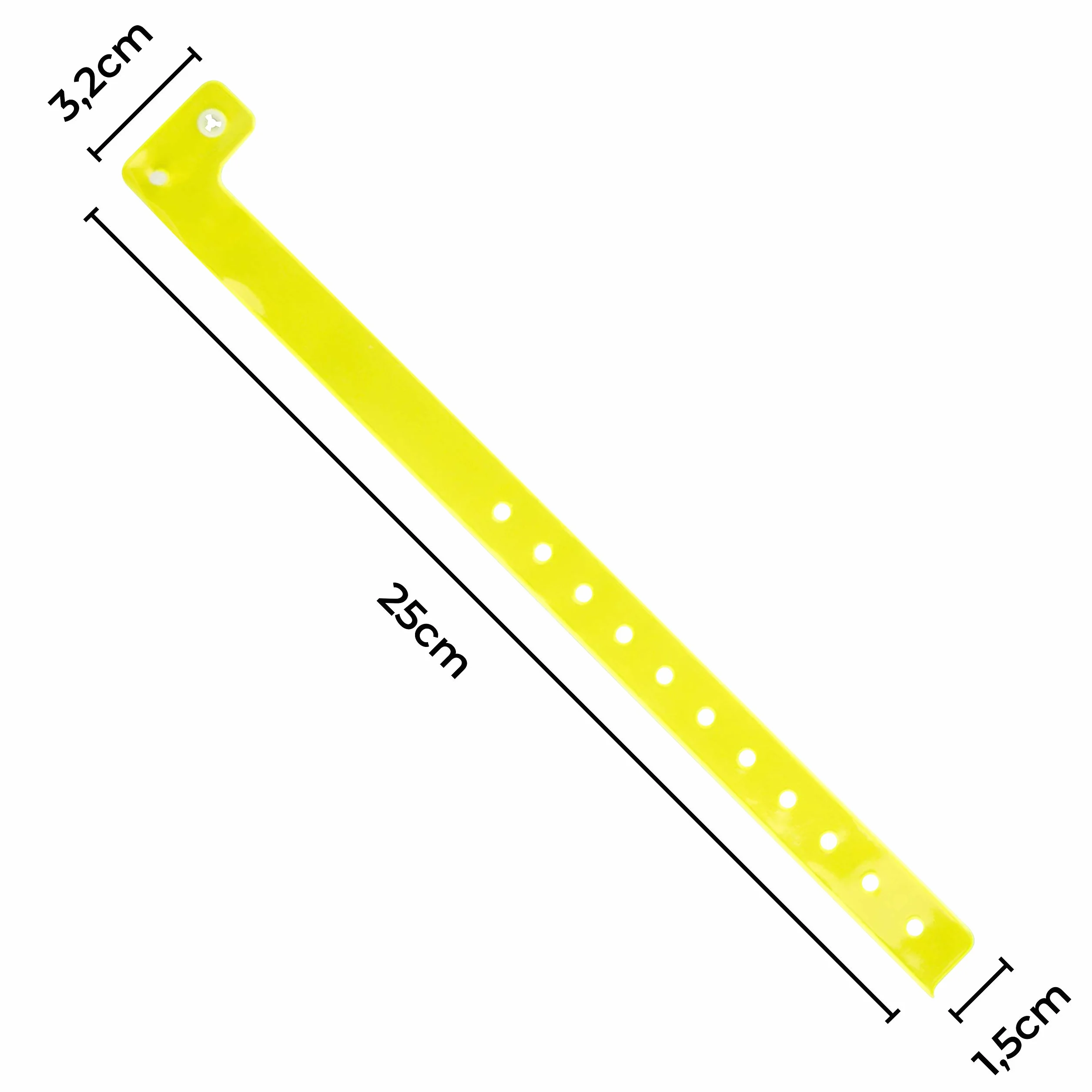 iboo 100 Braccialetti in Plastica Vinile per Eventi Festival Sicurezza 25 x 1,6 cm