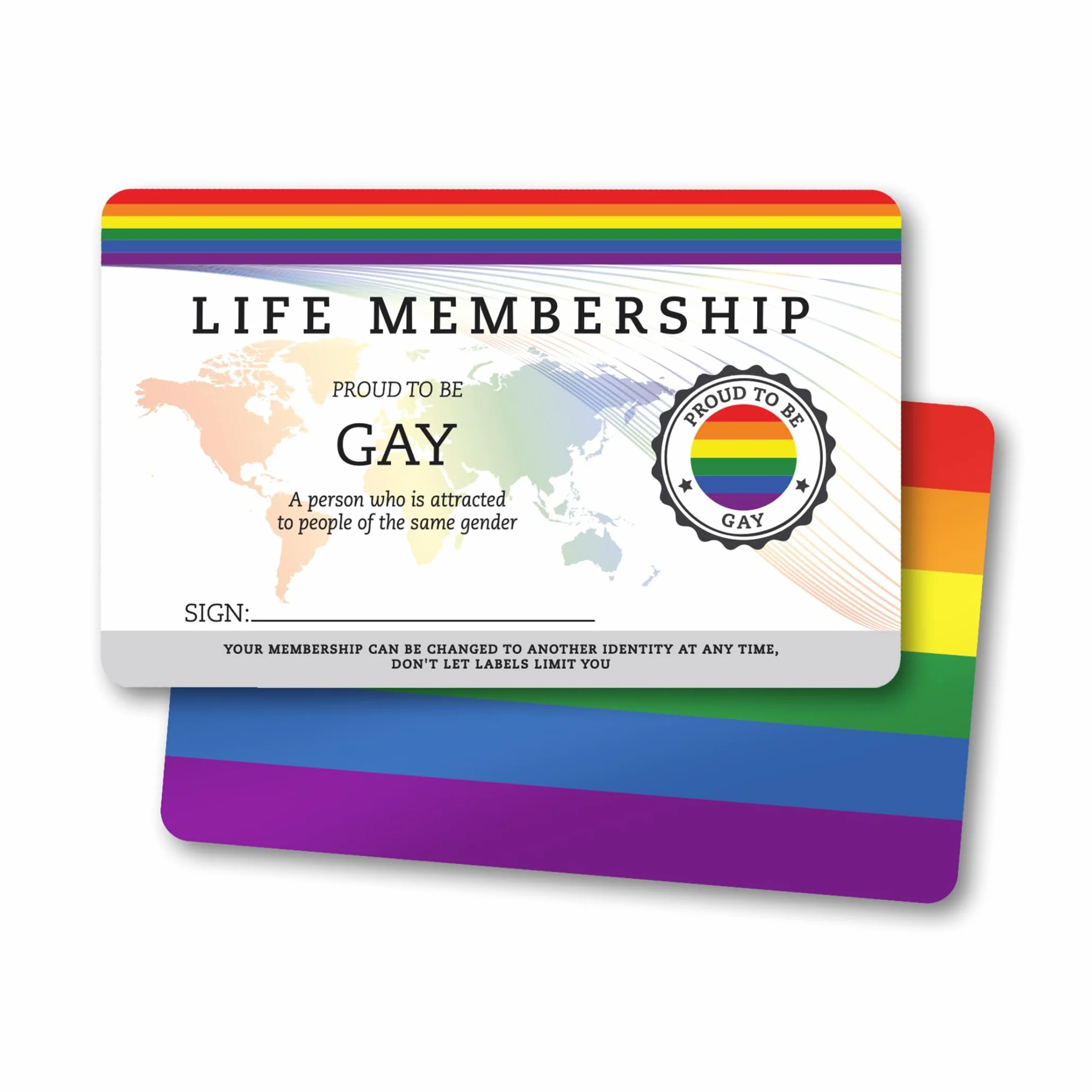 Tessera Orgoglio Gay, Accessori LGBTI, PVC, Regalo Inclusivo