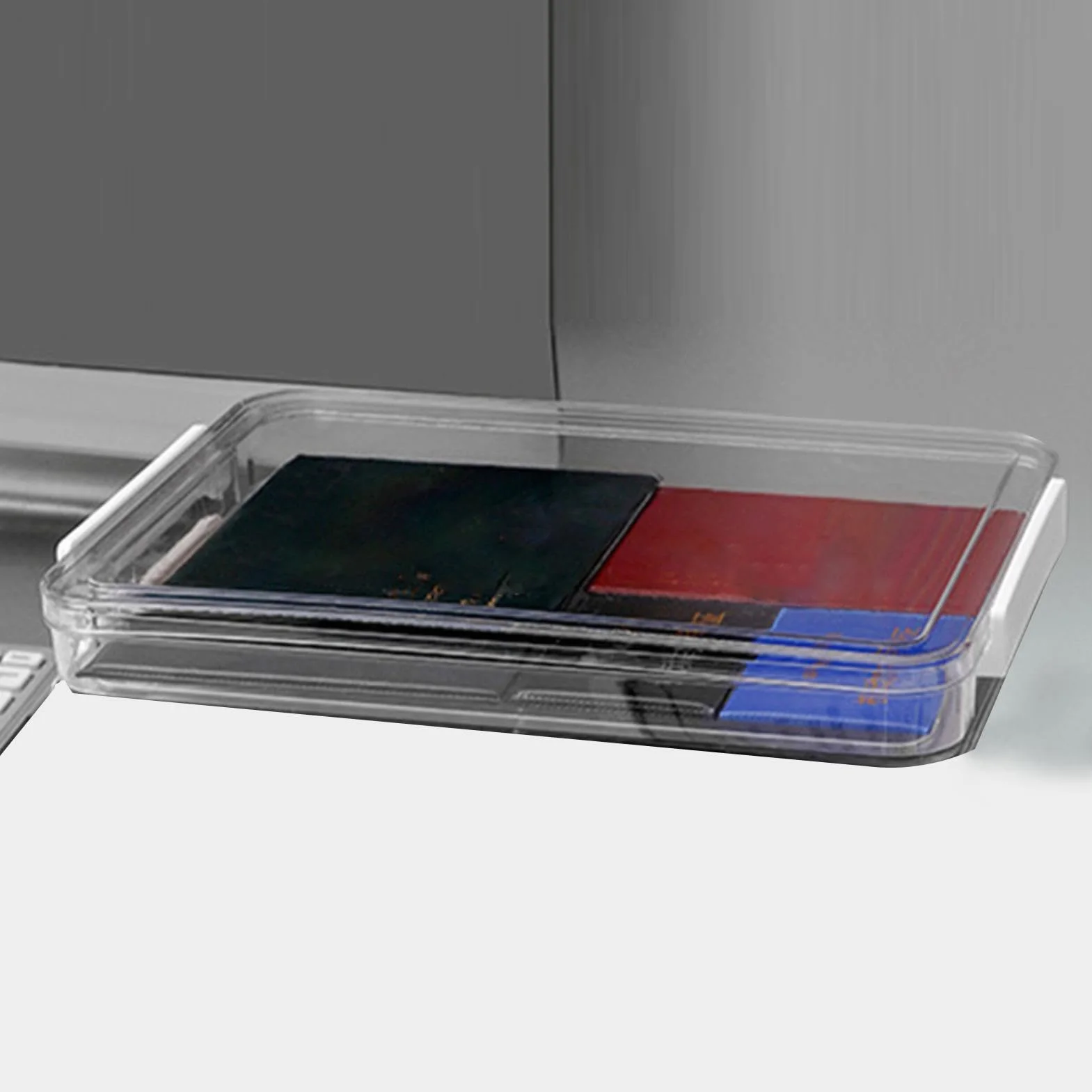 Scatola portaoggetti A4 Borsa portatile per progetti contenitore per documenti con coperchio salvaspazio