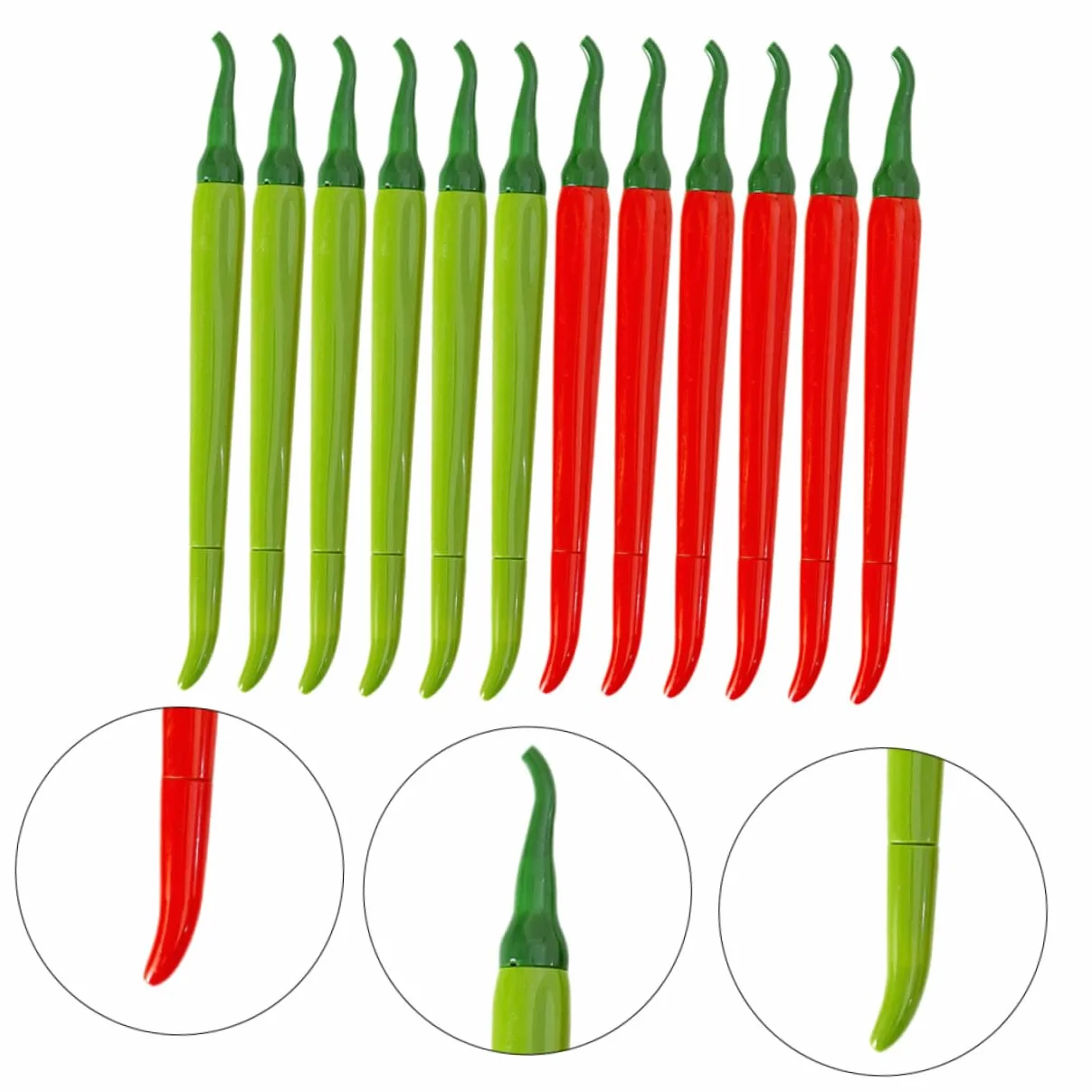 60 Pezzi Penne Gel Punta Fine Forma di Peperone di Penne Colorate per Studenti e Ufficio Scrittura Liscia e Portatile Regalo Originale per Amici