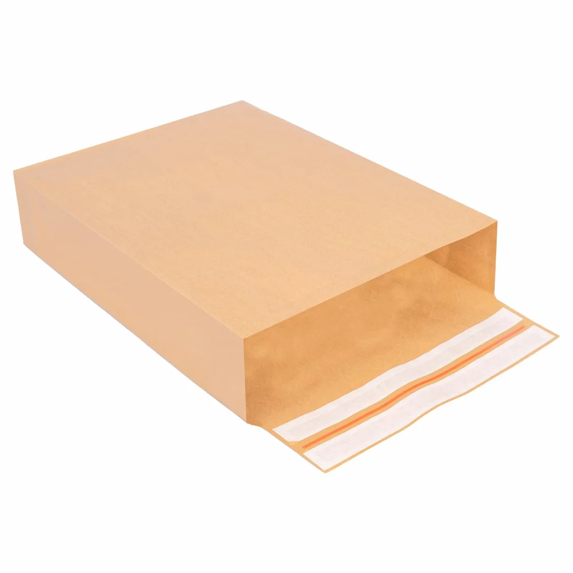 verpacking buste a soffietto 450 x 350 x 120 mm Marrone doppia striscia adesiva e filo strappabile [taglia e quantità selezionabili] buste espandibili in carta kraft 50 pezzi