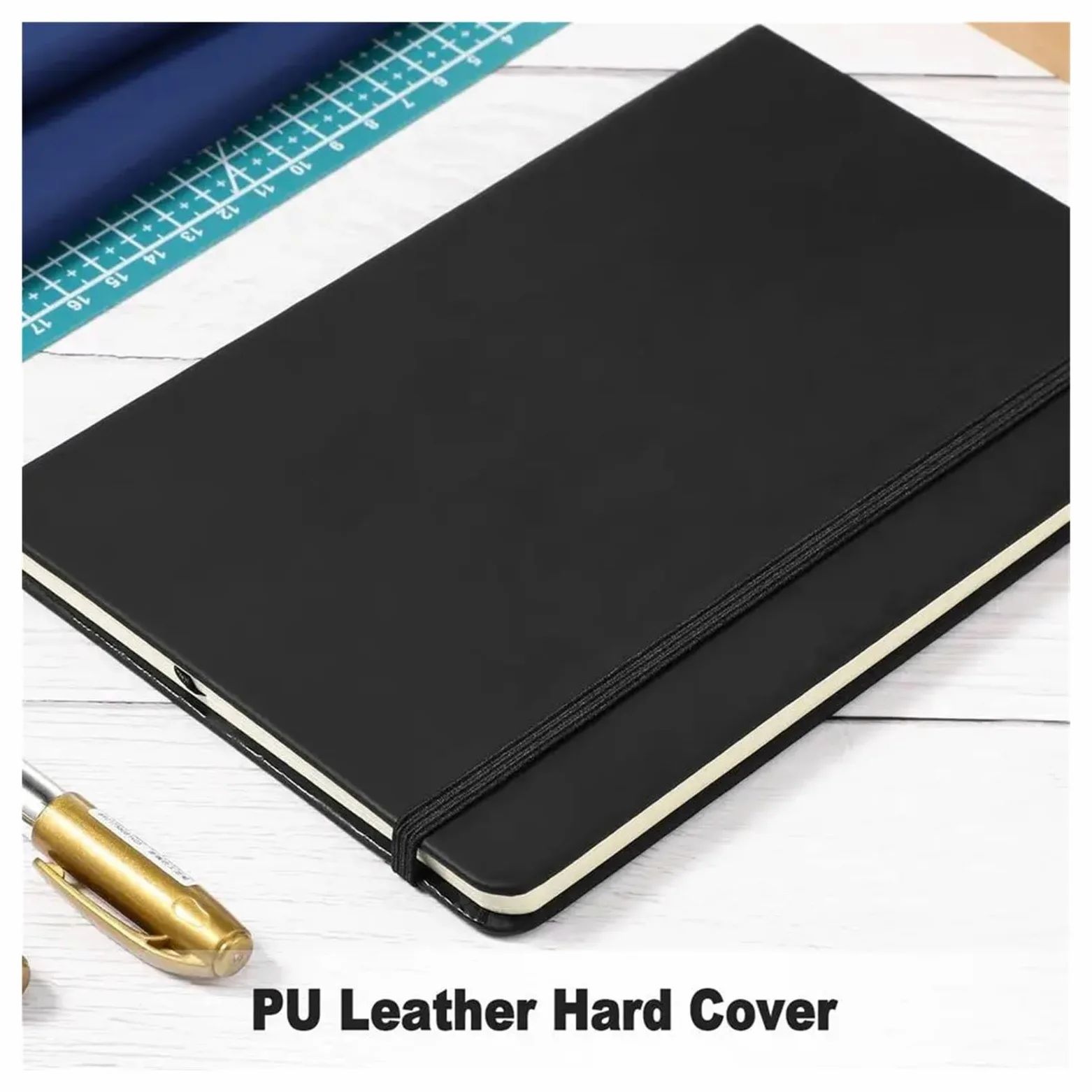 Confezione da 20 quaderni con diario a righe A5 Quaderno esecutivo con copertina rigida 5. X 8.3 Diari a righe larghe in pelle PU sfusi con fascia elastica