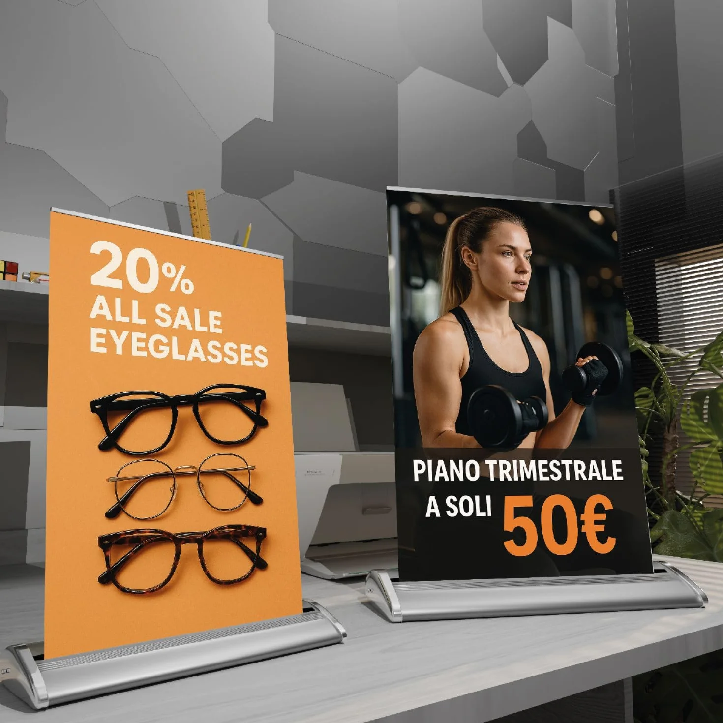 Gruppo Veneziano - Roll Up personalizzato - Roll up personalizzato con immagini, testi/o loghi per aziende, esposizione, fiere - Roll Up pubblicitario