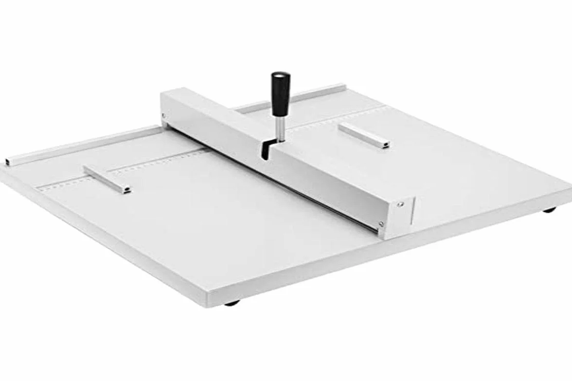 VEVOR Macchina piegatrice manuale per carta 460 mm, metallo, 2 blocchi, bianco