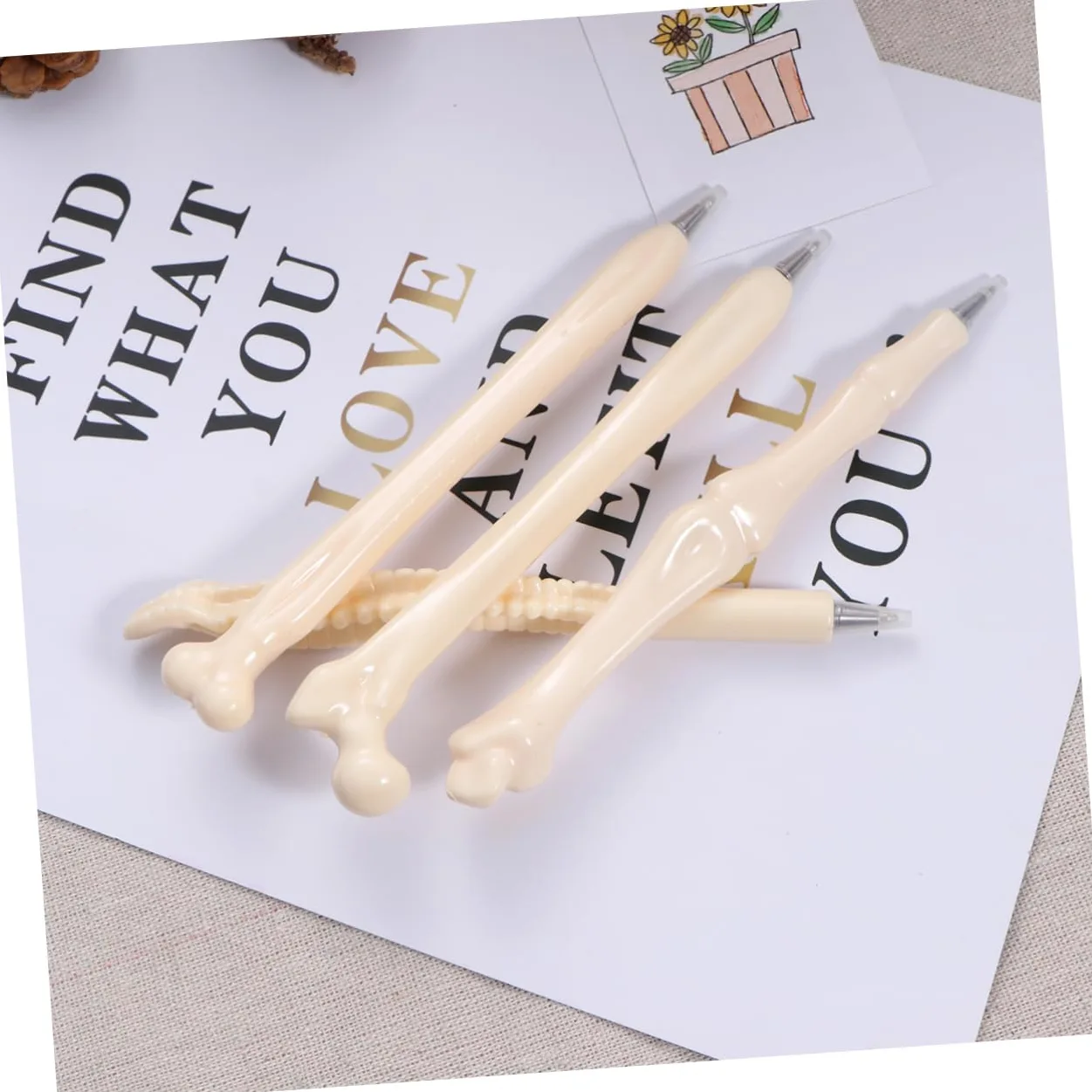 TEHAUX 30pezzi Penne Sfera Design Osseo Confezione Inchiostro Blu Per Medici e Studenti Stile Casual e Creativo Per Ufficio e Scuola