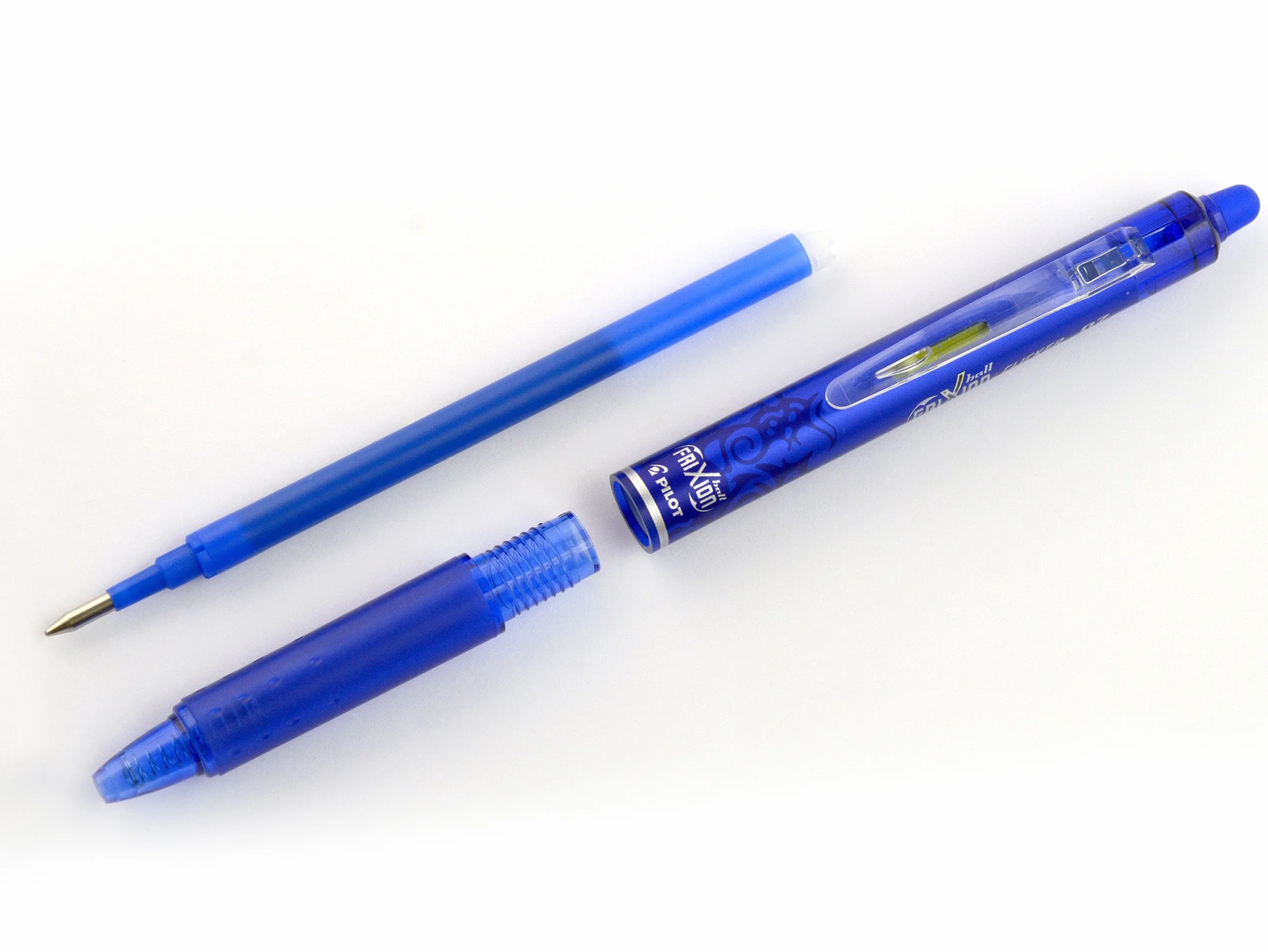 PILOT Frixion Clicker Penna Cancellabile al Calore Inchiostro Termosensibile Ricaricabile Plastica Riciclata Nero Tratto Medio Pacco da 5