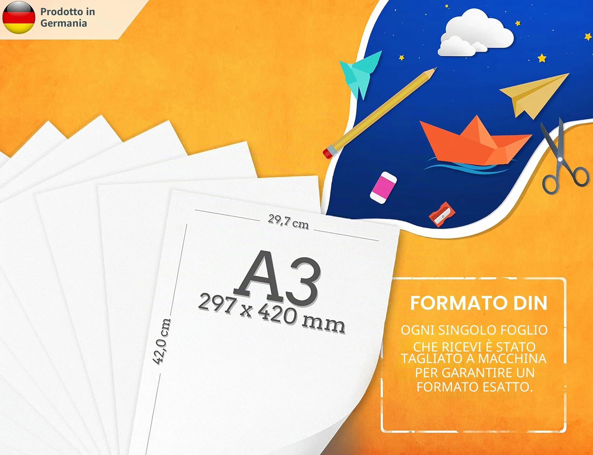 Carta per stampante A3 160g 29,7x42cm bianco puro spessa per disegno fotografia presentazioni poster