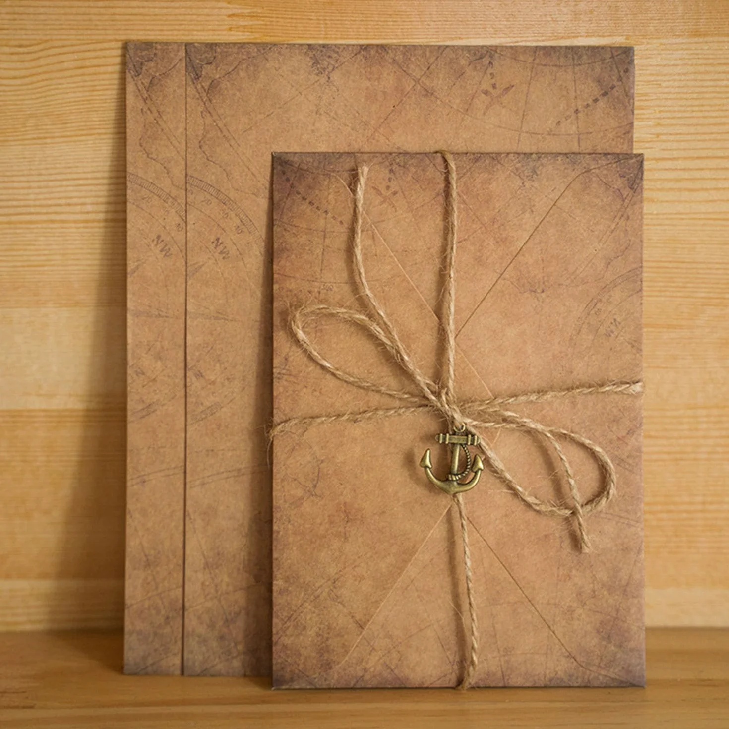 Set di Cancelleria Vintage - 12 Insiemi di Carta da Lettere e Buste, Kit per Scrivere (5 Stili)
