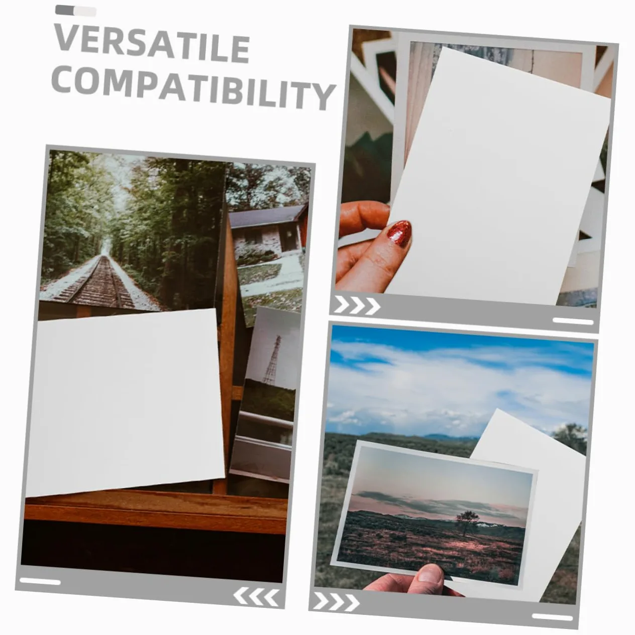 100pezzi Carta Fotografica Lucida Carta da Stampa Lucida Fogli per Stampante per Ufficio Fogli Fotografici per Stampante