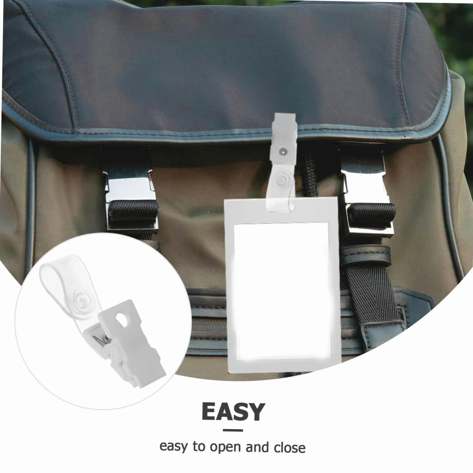 Porta Badge in Pvc Rigido con Clip Resistente e Design Semplice 100 Pezzi Porta Cartellino Identificativo per Badge da Lavoro