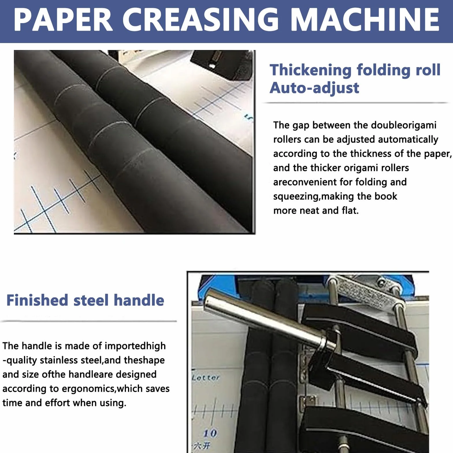 Macchina per la Creazione di Brochure/Pinzatrice Cucitrice per Brochure Formato A3 Piegatrice per Carta 2 in 1, Rilegatura di Carta A3 e Pinzatura per Brochure Pieghevoli