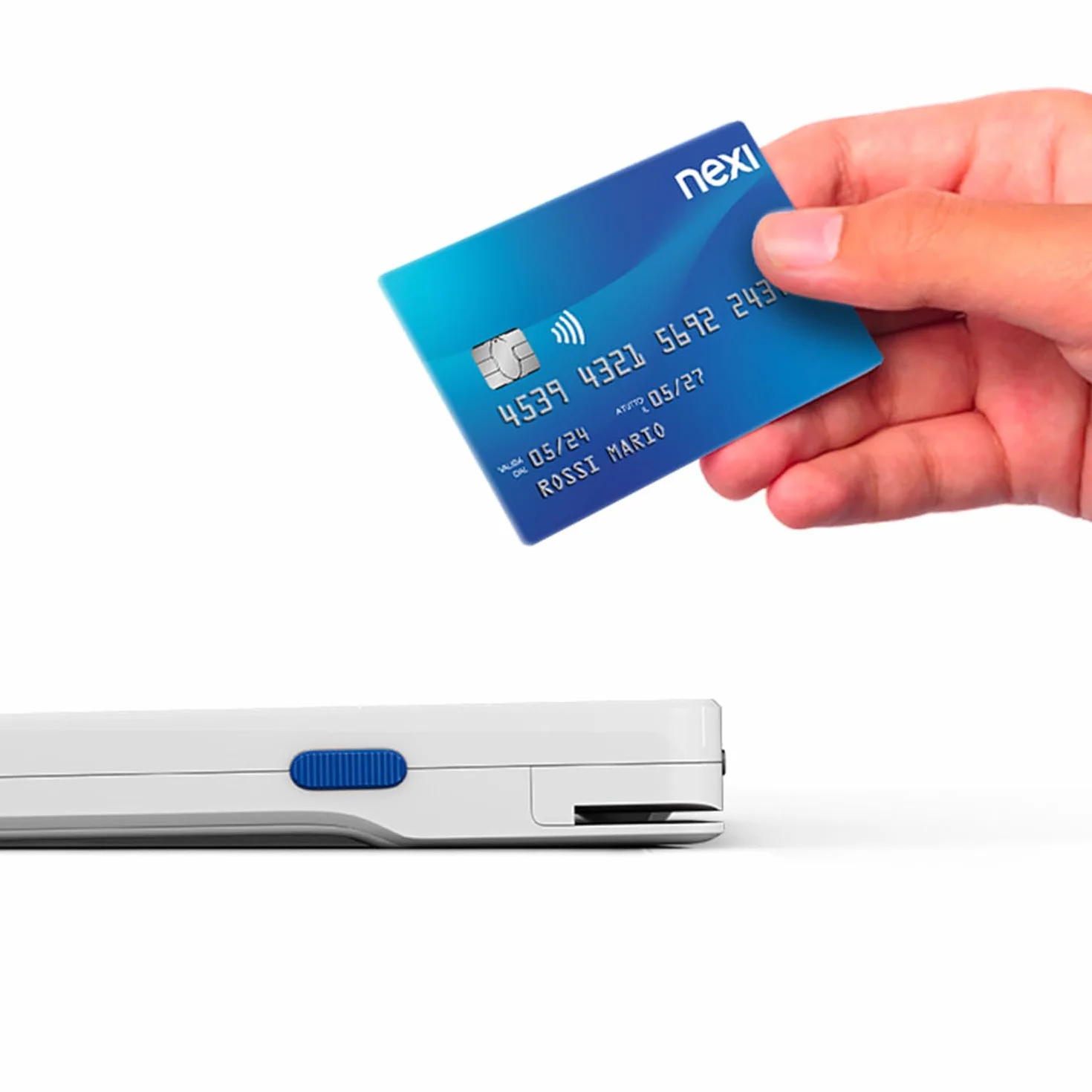 Nexi SmartPOS Mini con Cassa Fiscale integrata, Canone Zero, Pos Portatile Contactless e Lettore Elettronico per Pagamenti con Bancomat, Carta di Credito, Prepagata, Apple Pay e Google Pay
