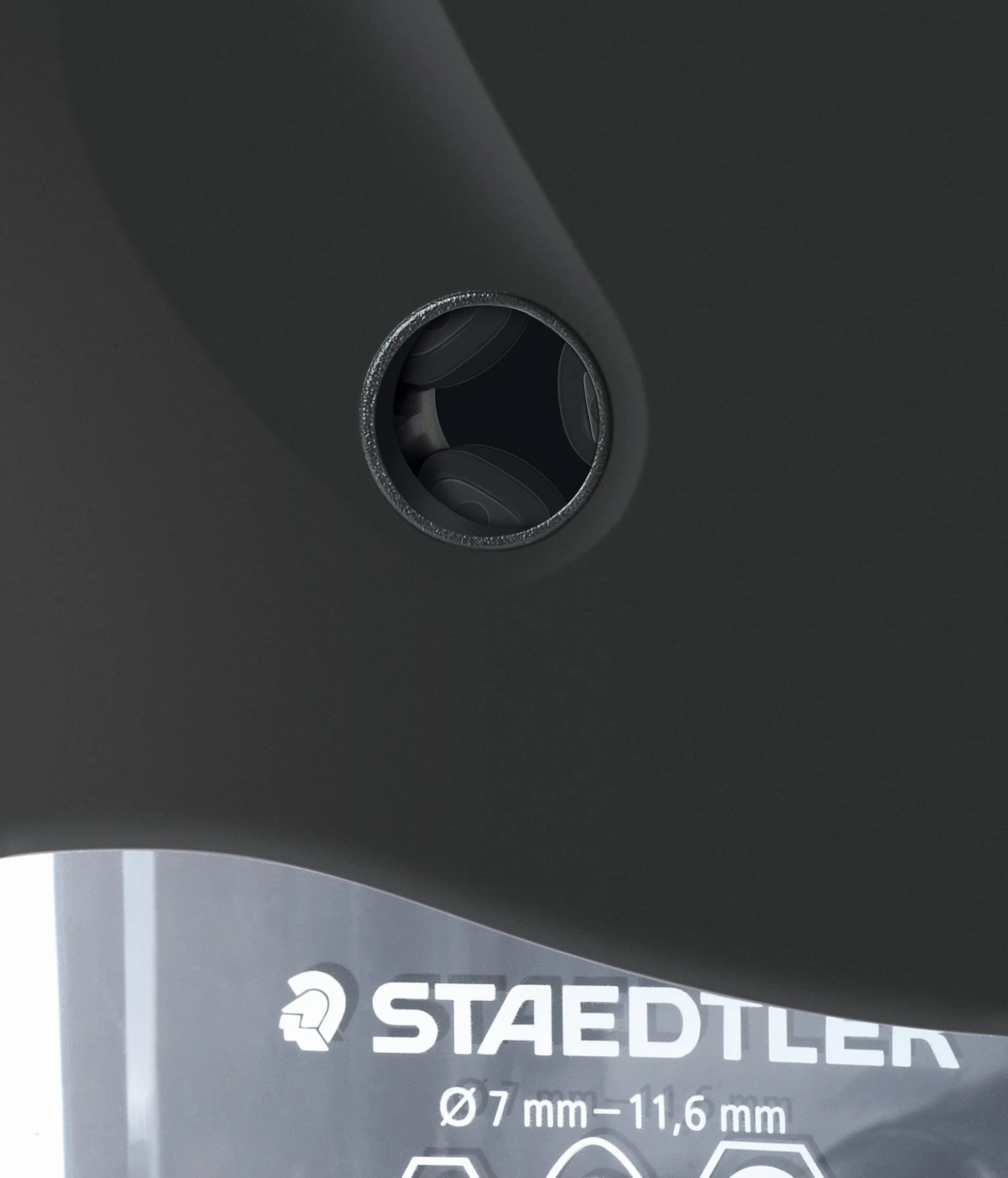Staedtler Mars Temperamatite con Serbatoio per Matite Colorate e Grafite, Temperino con Contenitore, Cono Regolabile e Interruzione Automatica