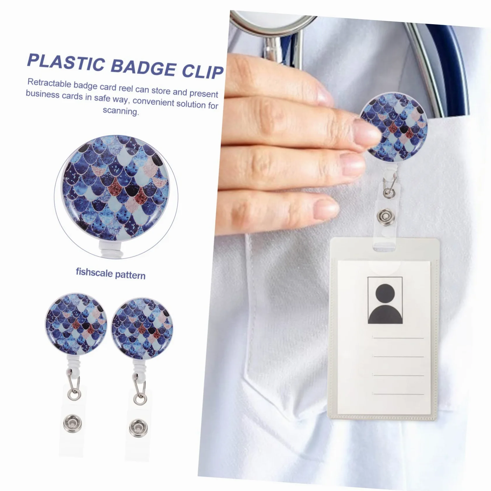 MAGICLULU 10pezzi Badge Retrattile Plastica Distintivi Telescopici Con Design Elegante e Facile Da Trasportare Accessori Per Id Per Ufficio e Eventi