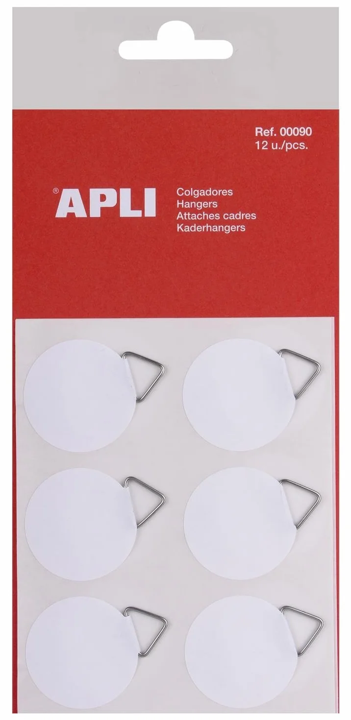 Apli 38710 fascette adesive per cornici diametro 30 mm Bianco confezione da 12