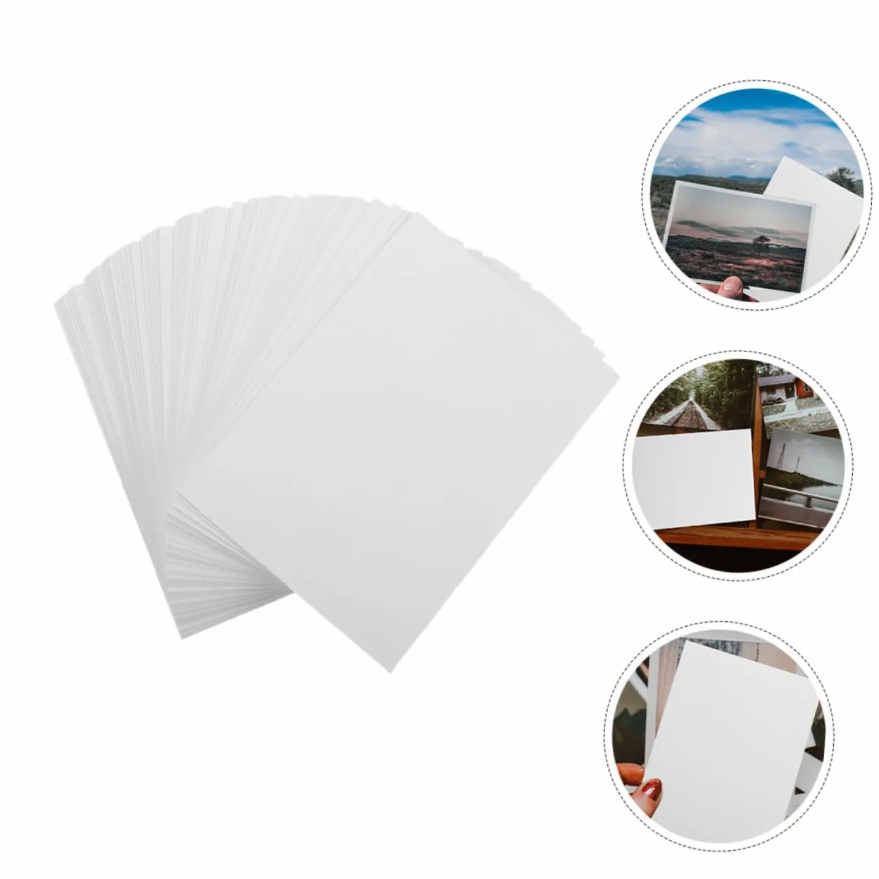 Homoyoyo 100pezzi Carta Fotografica Lucida per Stampante Carta da Stampa Altamente Lucida Fogli di Fotografica