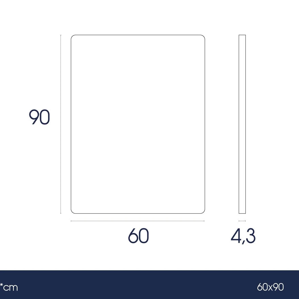 Danieli | Lavagna Magnetica da Parete in Vetro Bianca - Lavagna scrivibile, cancellabile e magnetica, perfetta da appendere in Ufficio - 60x90 centimetri