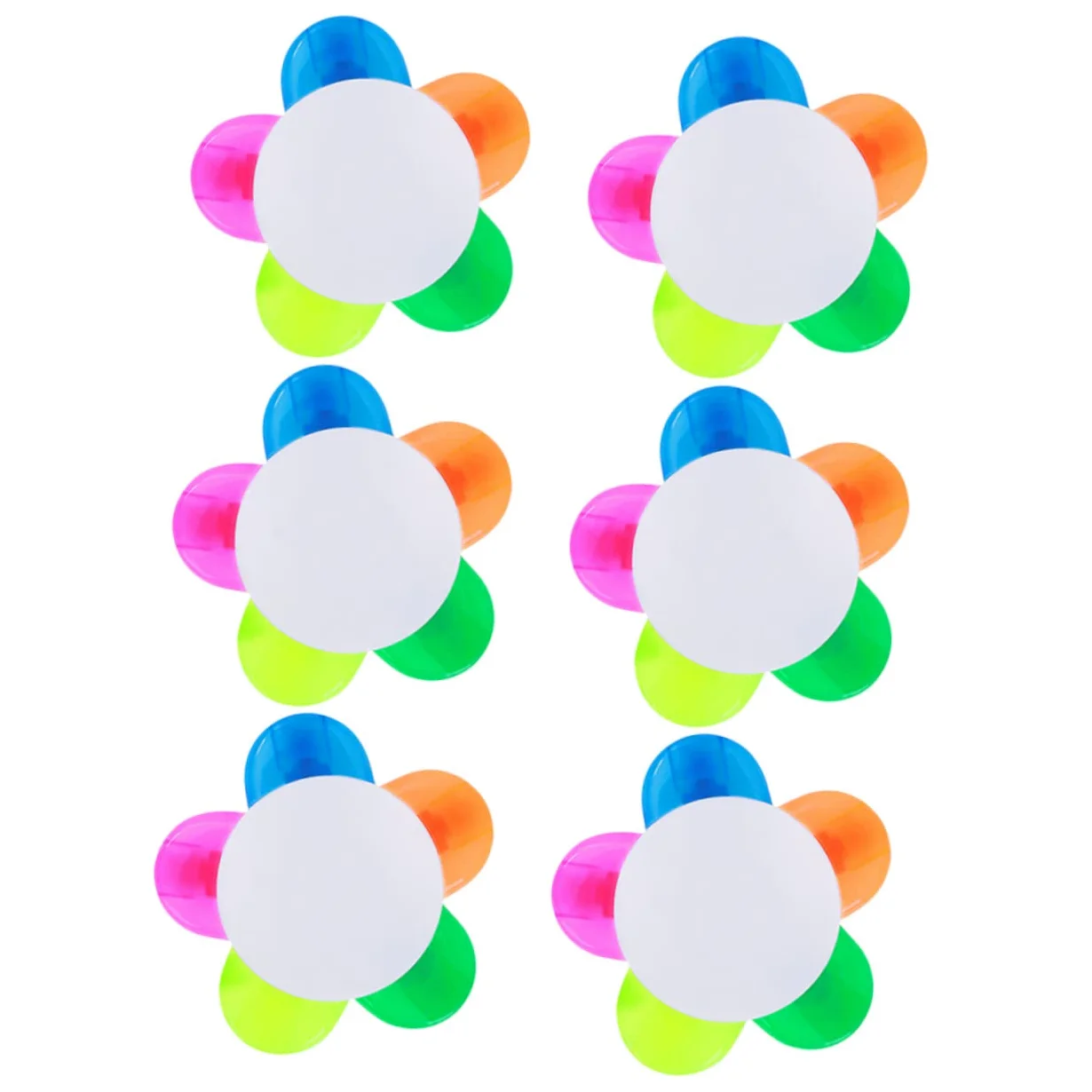 Housoutil 6 Pezzi Pennello petalo a cinque colori gadget per ufficio evidenziatore set evidenziatori pastello pennarelli evidenziatori di petali di scrittura plastica Colorful
