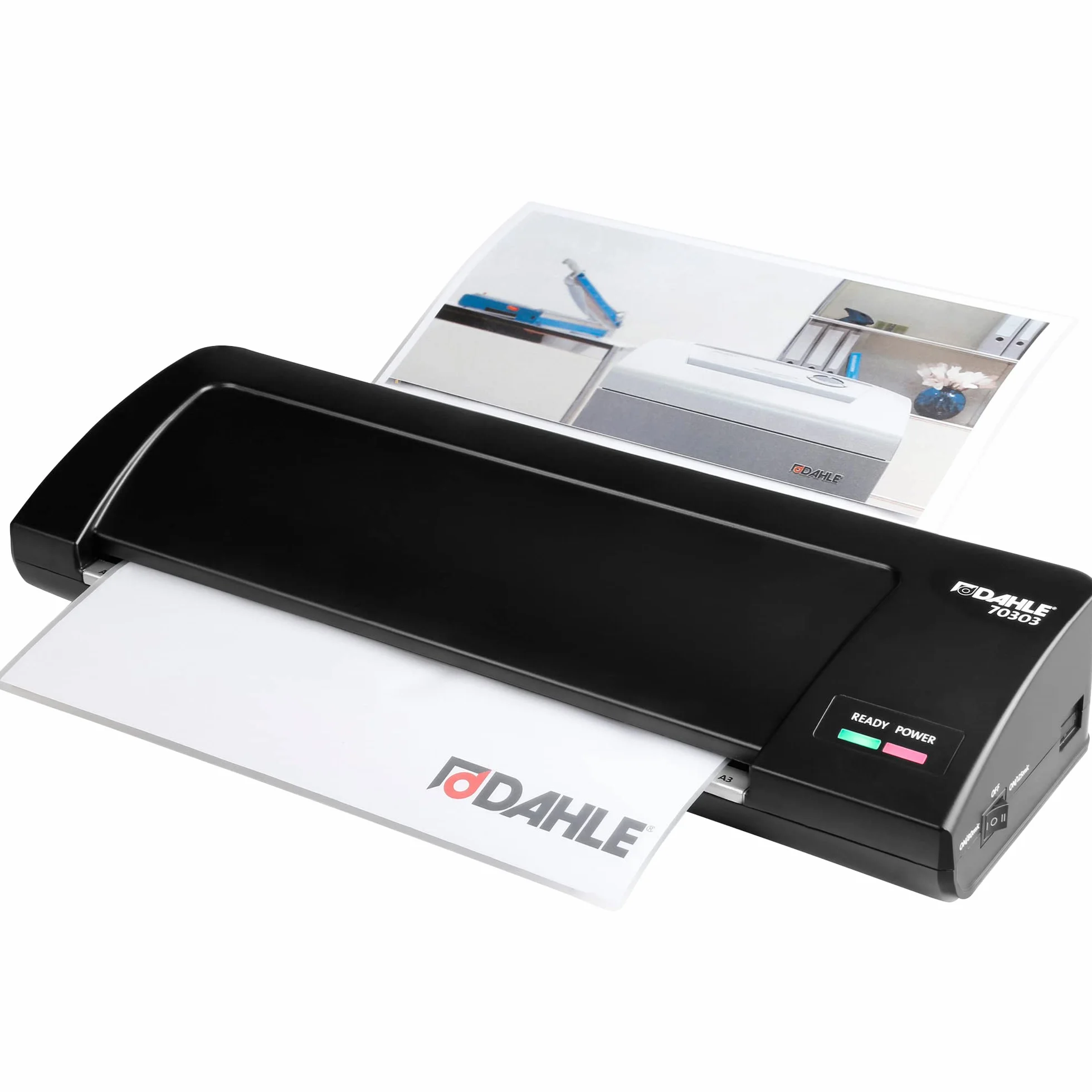 Dahle 70303 - Plastificatrice (fino a A3, laminazione a caldo, 40 secondi, tempo di riscaldamento), colore: Nero