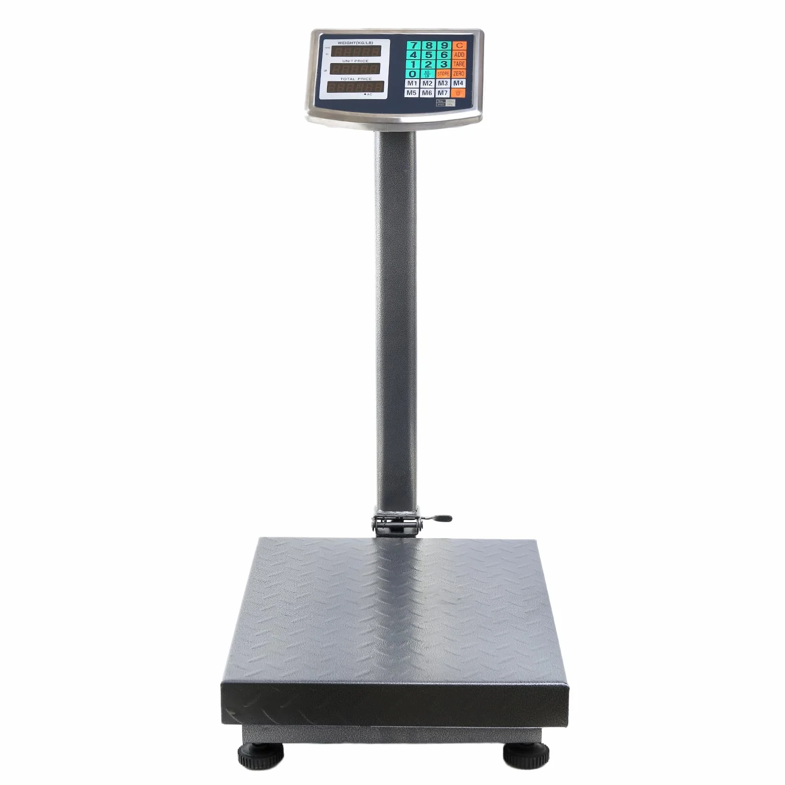 HF Bilancia a Piattaforma Digitale 150 kg Professionale 40×30 cm Display LED Batteria Ricaricabile