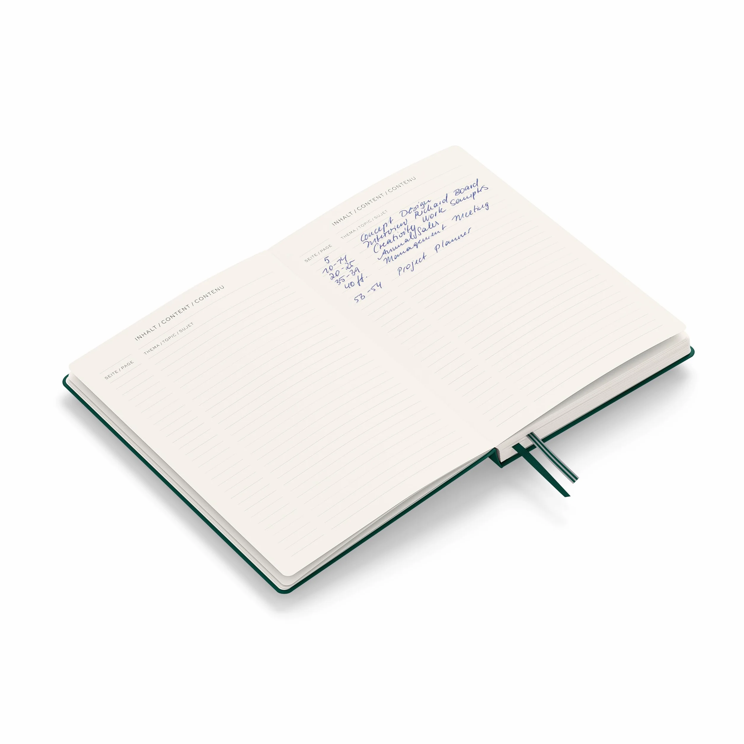 LEUCHTTURM1917 Taccuini Medium A5 Copertina rigida 251 pagine numerate Forest Green Righe