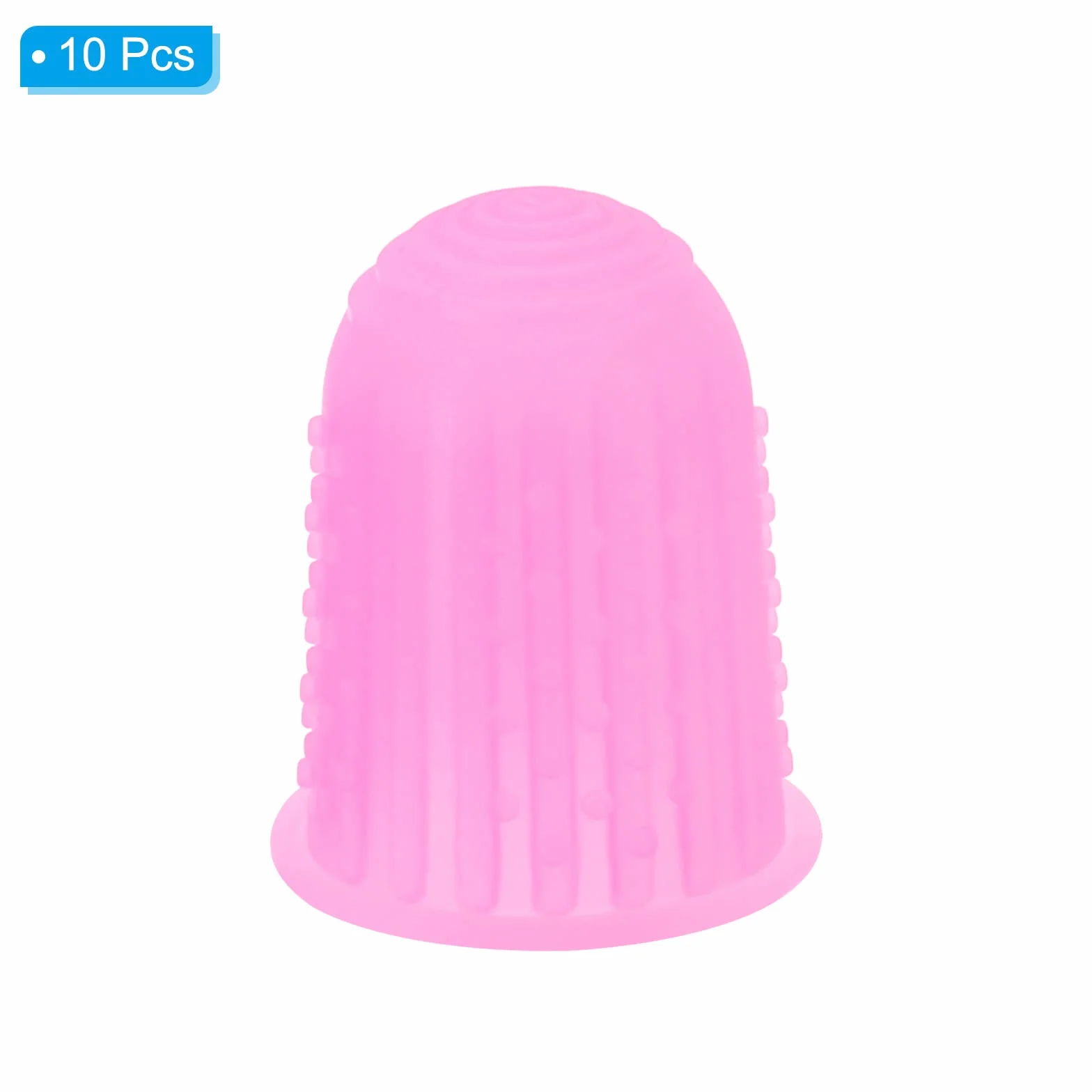 PATIKIL Silicone Polpastrelli Protezione Dita 10pz 0.59 Pollici Rosa