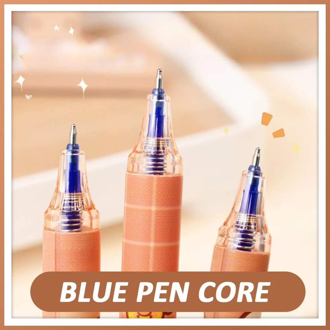 Penne Gel Cancellabili Capibara Set di 6, Inchiostro Termosensibile, Punta 0,5 mm, Design Animali
