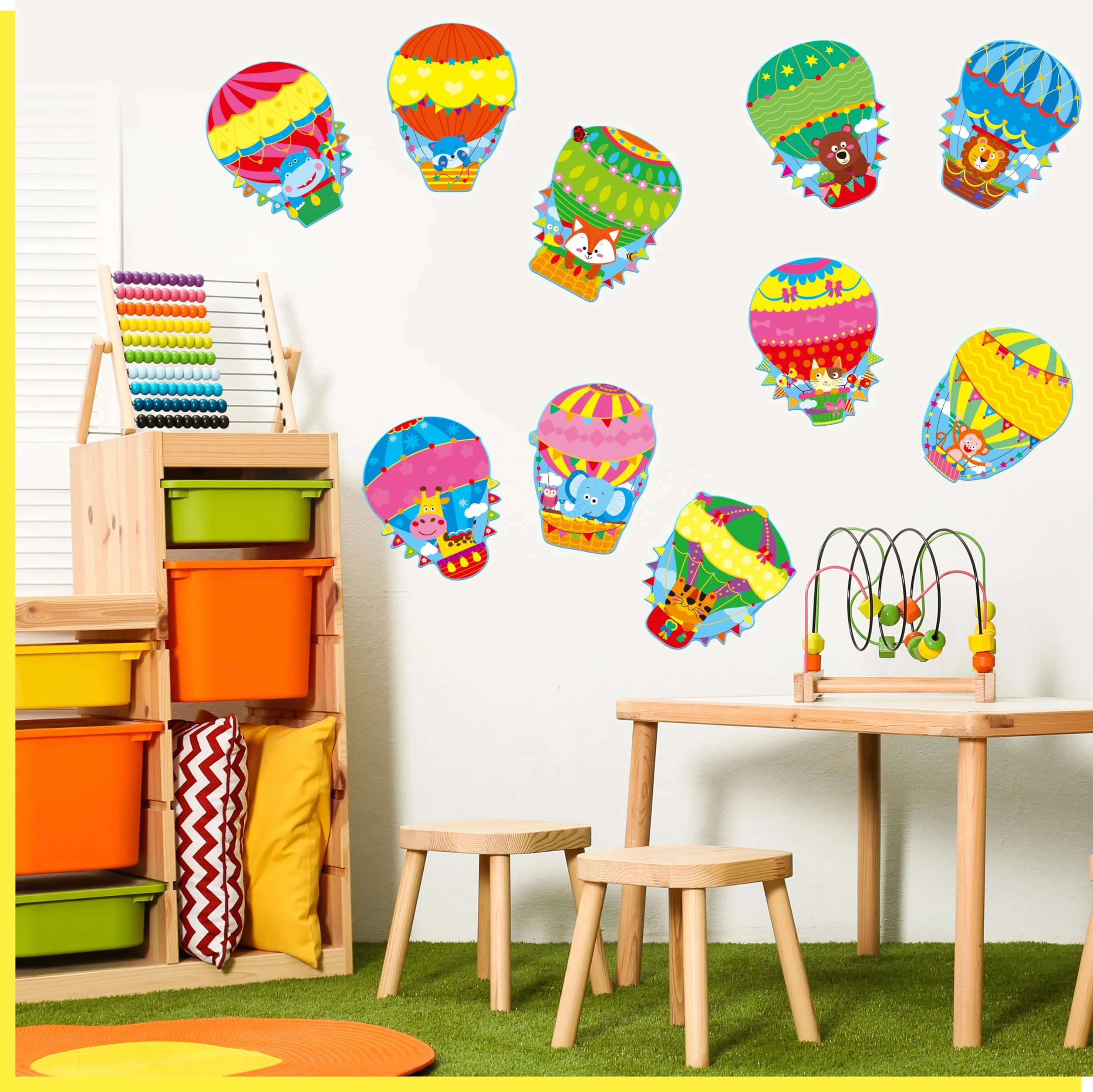 56 sagome mongolfiera decorazioni bacheche aule feste bambini studenti