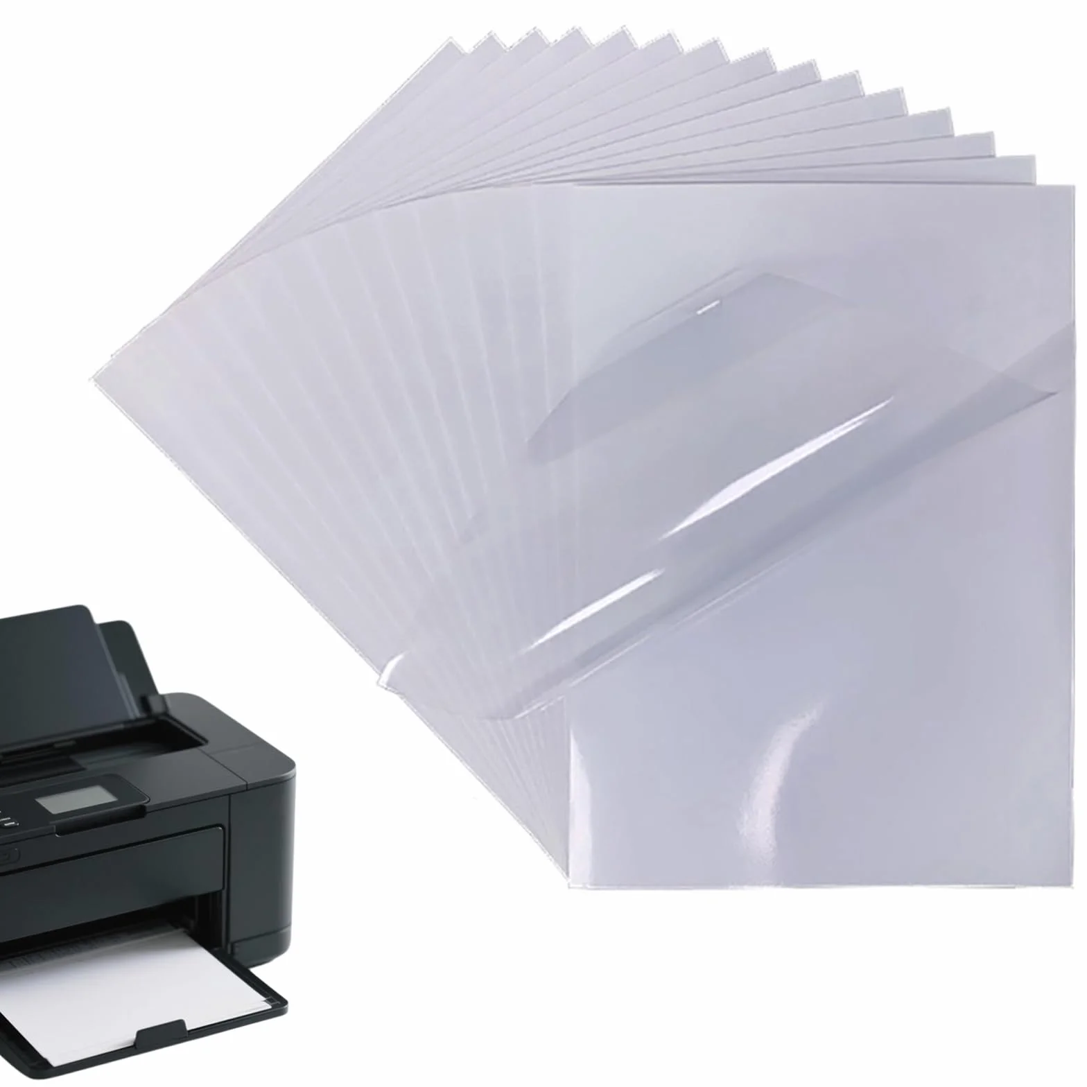 Carta Adesiva Trasparente per Stampante Vinile Stampabile 20 Pezzi