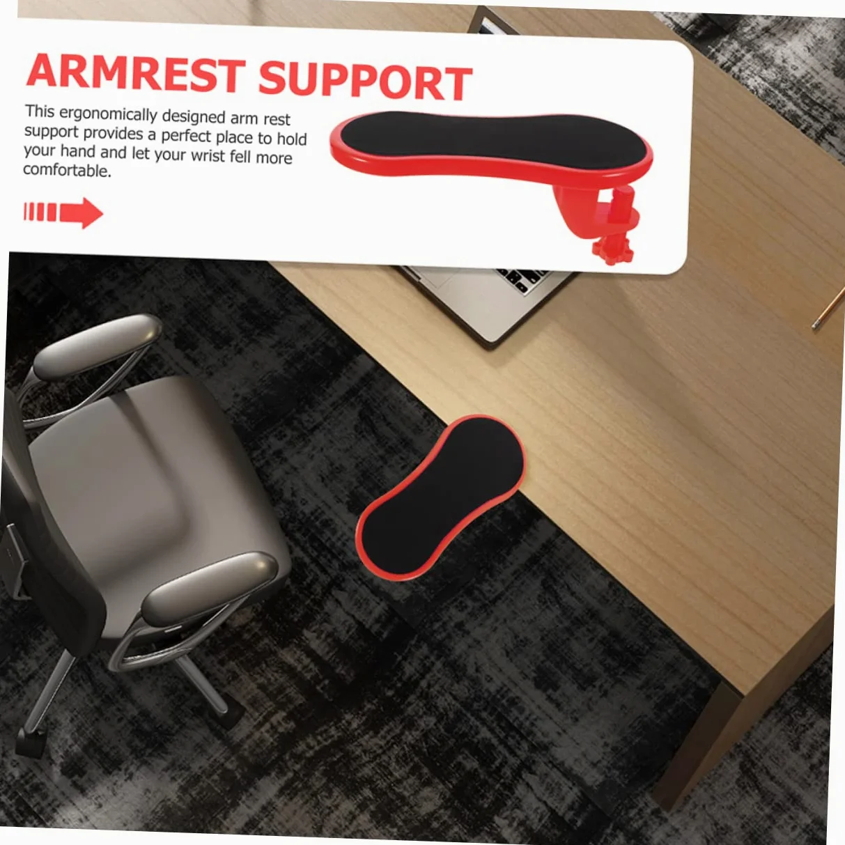 LALAFINA Poggiapolsi Ergonomico Confezione da 2 Pezzi in Gomma e Cotone Design Leggero e Facile da Installare Supporto per Polso Antisg Slip per Ufficio e Viaggio