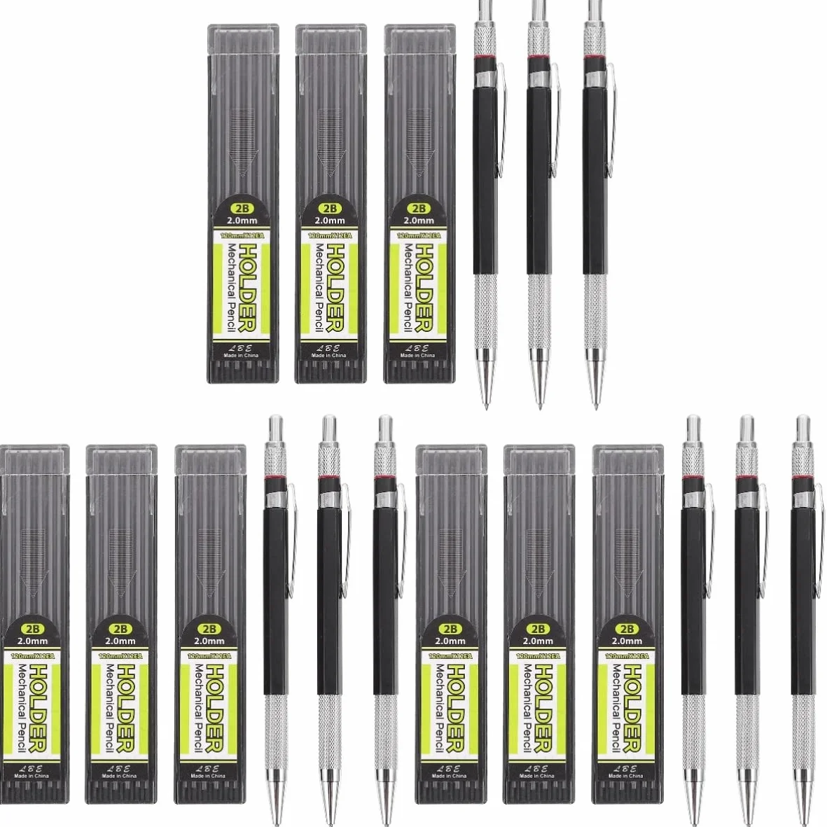EXCEART 9sets Matite Meccaniche Plastica Per Studenti Design Creativo Forma Di Cactus Per Scrittura Disegno e Progetti Professionali