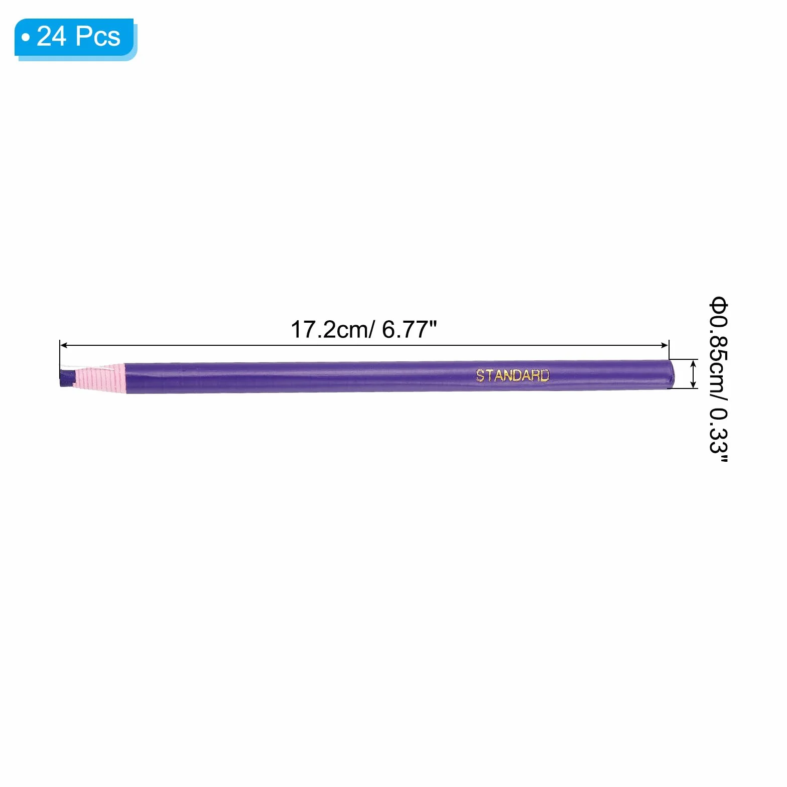 PATIKIL Pennarelli Staccabili 24pz Matite Cera Grasso Legno per Indumenti Vetro Pellicola Disegno Carta Vinile Metallo Viola