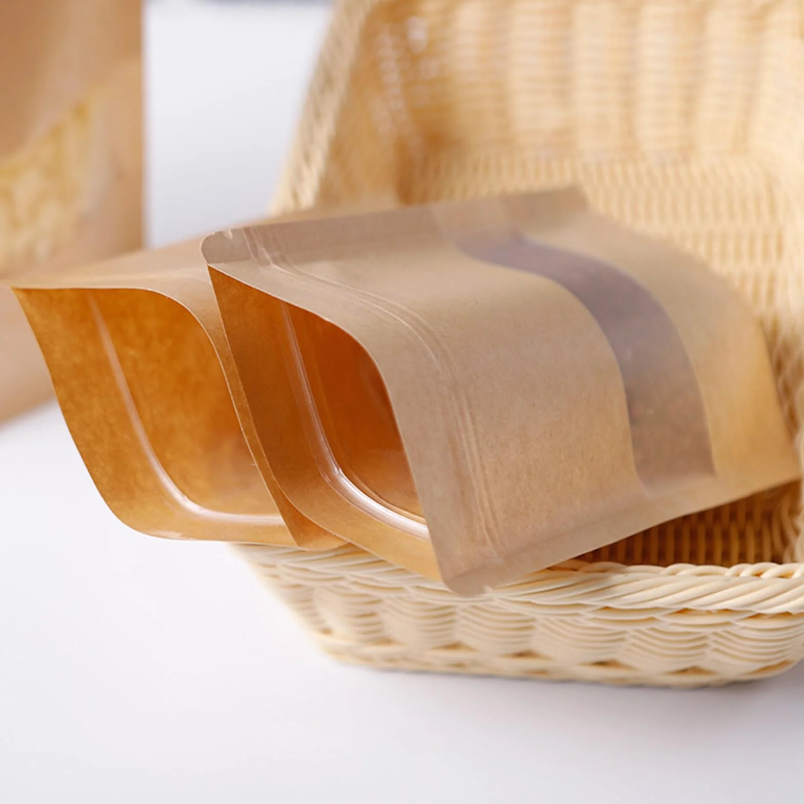 Buste Piccole Marroni 7x9cm con Finestra Trasparente per Monete - 100 Pezzi