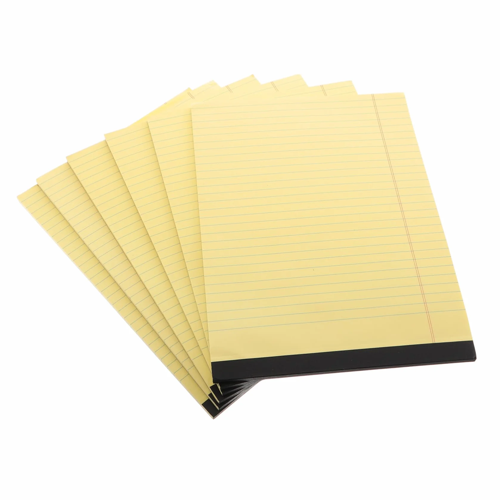 Blocco Note A4 Giallo 6 Pezzi con Layout a Sezioni e Righe | Carta in Pasta di Legno, per Registri di Lavoro e Uso Quotidiano, Formato 214x295mm