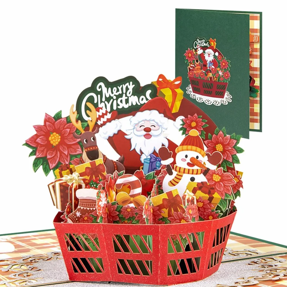 3D Christmas Cards Pop Up Biglietti Auguri Natale Con Buste