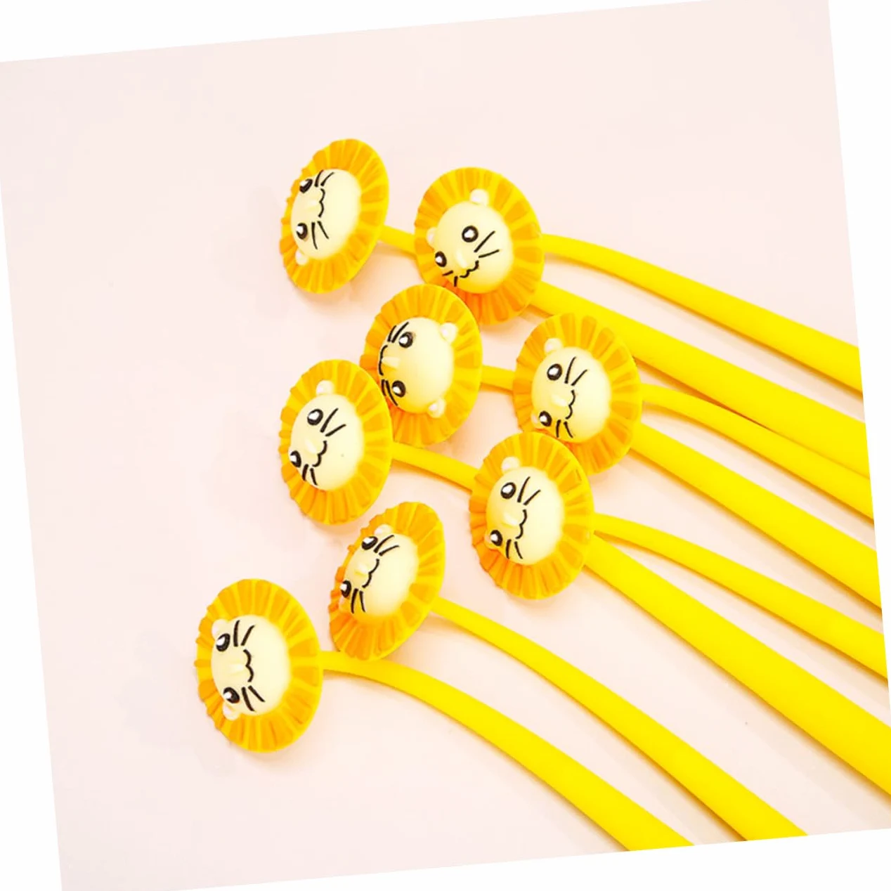 Set 10 Penne Gel a Inchiostro Nero Design Leone, Pennini a Punta Fine Ergonomici per Studenti e Ufficio, Penne da Scrittura Multifunzione per Firma e Cancelleria Creativa